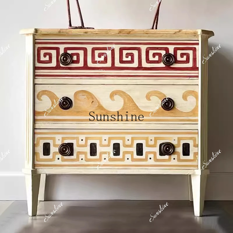 retro solid wood/French storage/living room storage multi-functional cabinet/simple and modern  FT