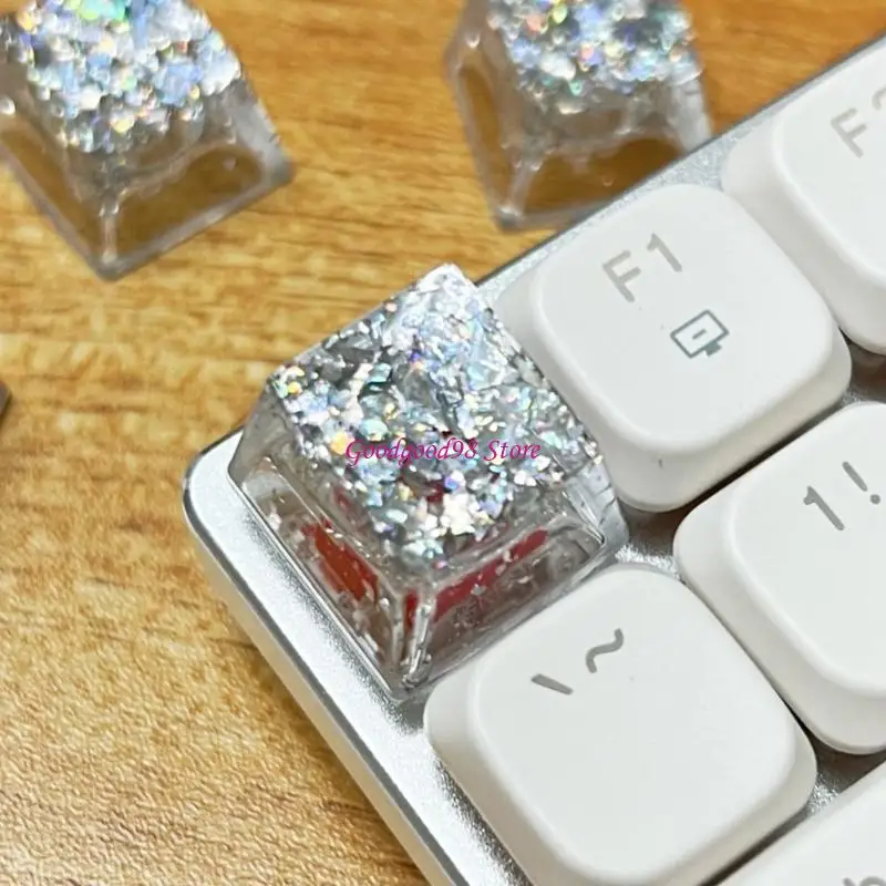 

OEM Height Profile Keycap Mechanical Keyboards Resin Keycaps with Color Foil Backlight Enhances Aesthetic and Durability W8EC