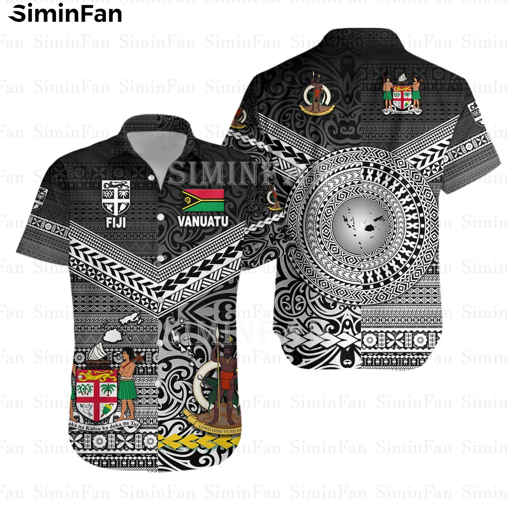 

Vanuatu Fiji Black 3D Full Printed Men Hawaiian Shirt Baseball Jersey Male Camisa Summer Polo Tshirt Unisex Tee Women Female Top