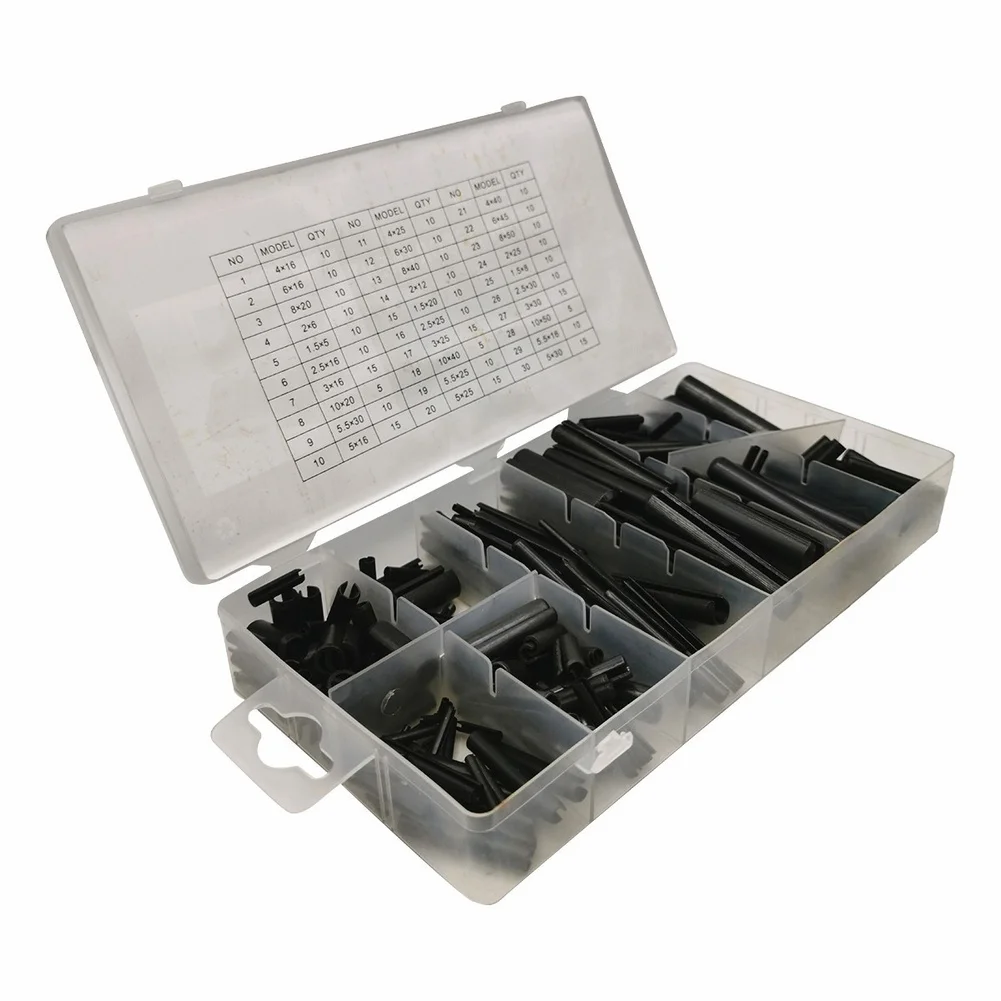 For Repair For DIY Projects As Shown Split Pins 65Mn Steel Spring Pins Assortment Fastener Kit Oxidation Treatment