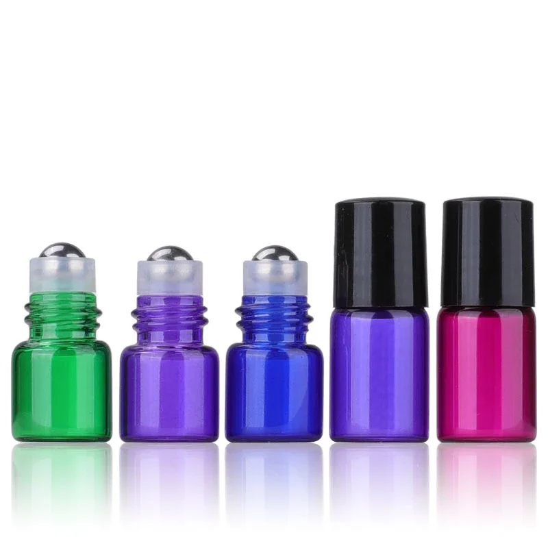 

1ml 2ml 3ml 5ml 10ml Walk Bead Bottle Color Essential Oil Ball Bottle Mini Perfume Bottling Portable Glass Split Empty Bottle