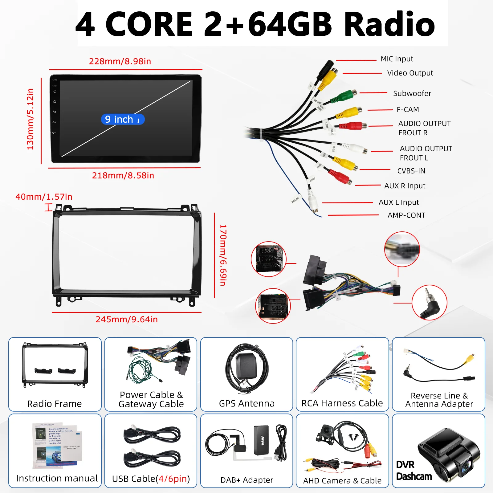 MOPECT Android 15 voor Benz Sprinter Volkswagen Crafter 2006 - 2016 Android autoradio multimediaspeler GPS stereo CarPlay