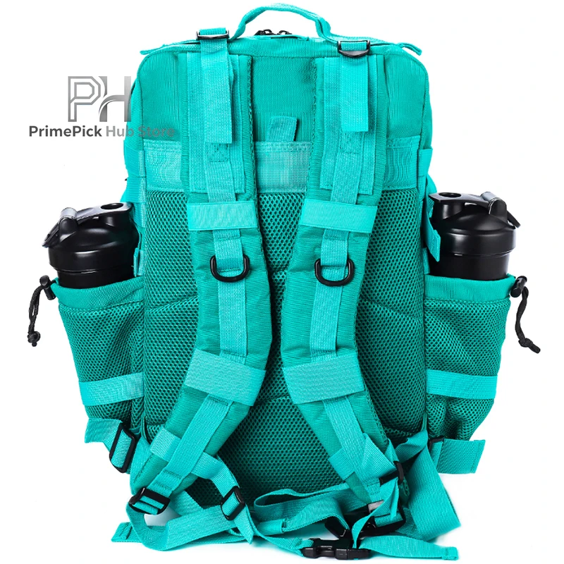 45L التكتيكية على ظهره الرجال في الهواء الطلق مقاوم للماء الرياضة السفر رياضة المشي لمسافات طويلة علة خارج حقيبة التخييم العسكرية الصيد بقاء الظهر