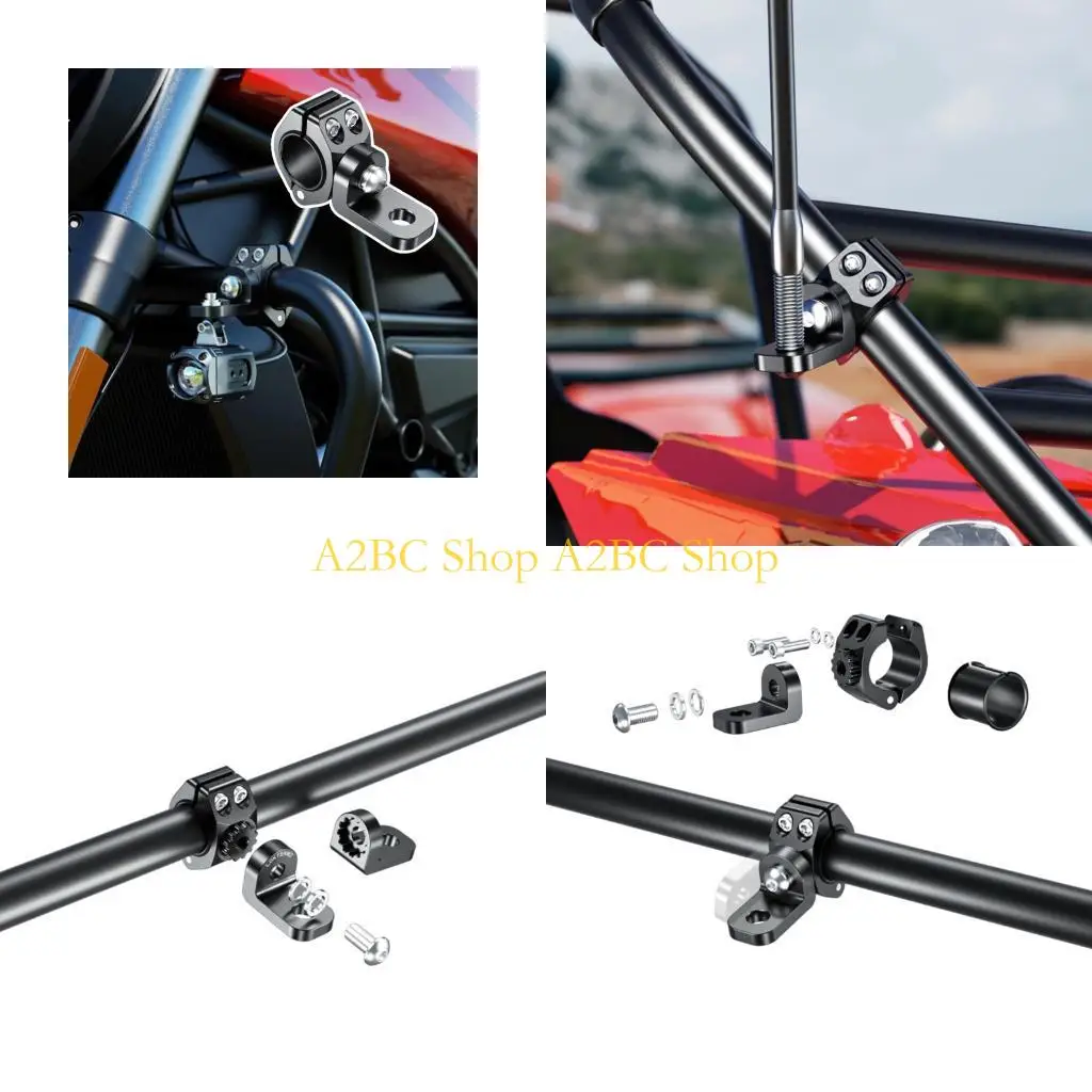 A2BC High Visibility Bicycles Safety Flag Poles Mount Fit For Commuting Rides