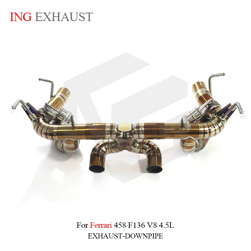 ING Exhaust Catback Titanium Alloy Material for Ferrari 458 F136 V8 4. 5L x tail Car Electron Valve Vehicle Performance System