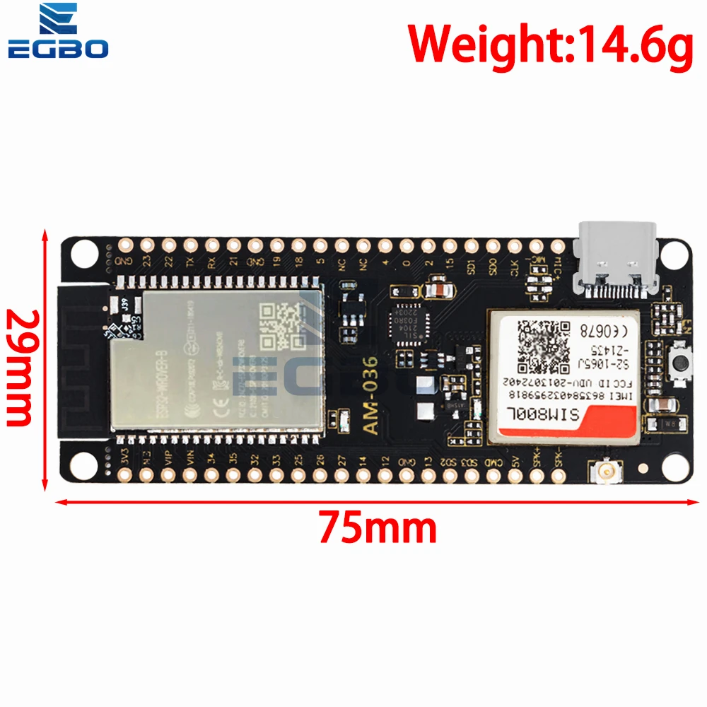 TTGO T-Call V1.3 ESP32 وحدة لاسلكية هوائي SIM بطاقة SIM وحدة SIM800L وهوائي GSM/GPRS لاردوينو