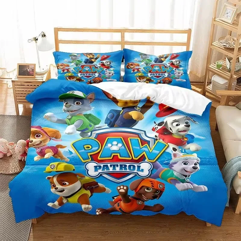 Paw Patrol Anime Figure Patrol Canine Quilt Cover Cartoon Creativity Kids Bedding Sheet Digital 3D Print Bed Linen Birthday Gift