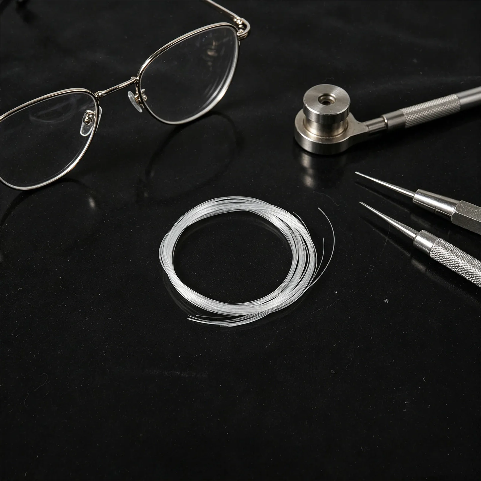 3Pcs Eyeglass Nylon Wire Half Rim Glasses Repair Kit Transparent Frame Replacement Lens Retaining Cord Eyewear Maintenance
