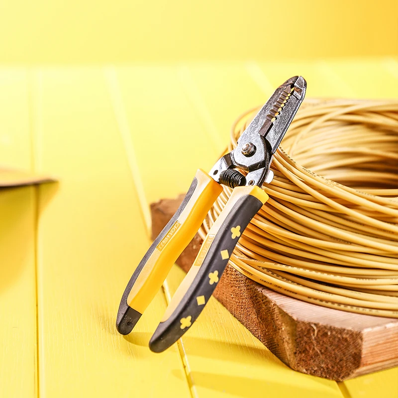 Deli 7in Wire Stripper for 0.6-2.6mm Harnesses, Precision Cutting Tool with Comfortable Grip, Ideal for Electrical