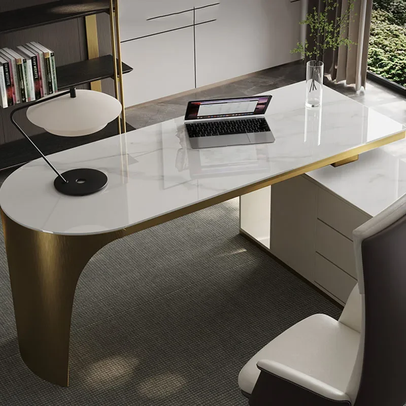 Modern Rock Board Modern Office Desks Study Corner Computer Writing Luxury Computer Desk Chair Gadgets Tavolino Room Furniture