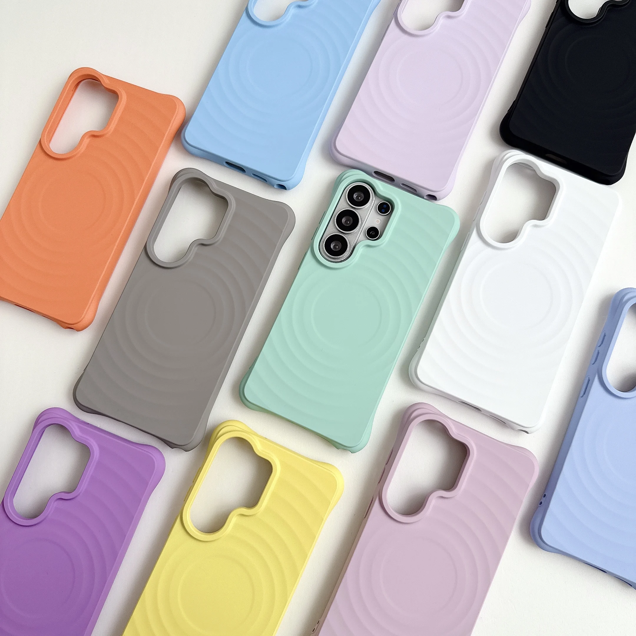 Soft Silicone Magnetic Wireless Charge Phone Case For Magsafe Samsung Galaxy S26 S25 S23 Ultra S24 Plus Bumper Protection Cover