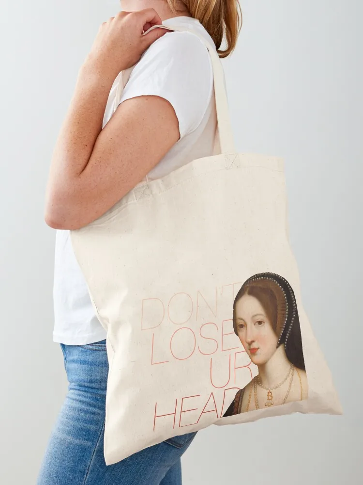 

Anne Boleyn — Six the Musical — Don't Lose Ur Head Tote Bag free delivery bags Women's shopper bag tote bags aesthetic