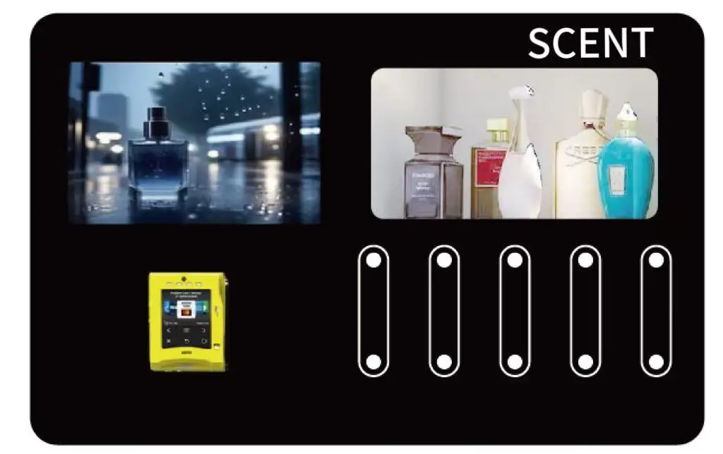 Wall-mounted automatic aromatherapy machine with touchscreen, compatible with aromatherapy machine vending machines