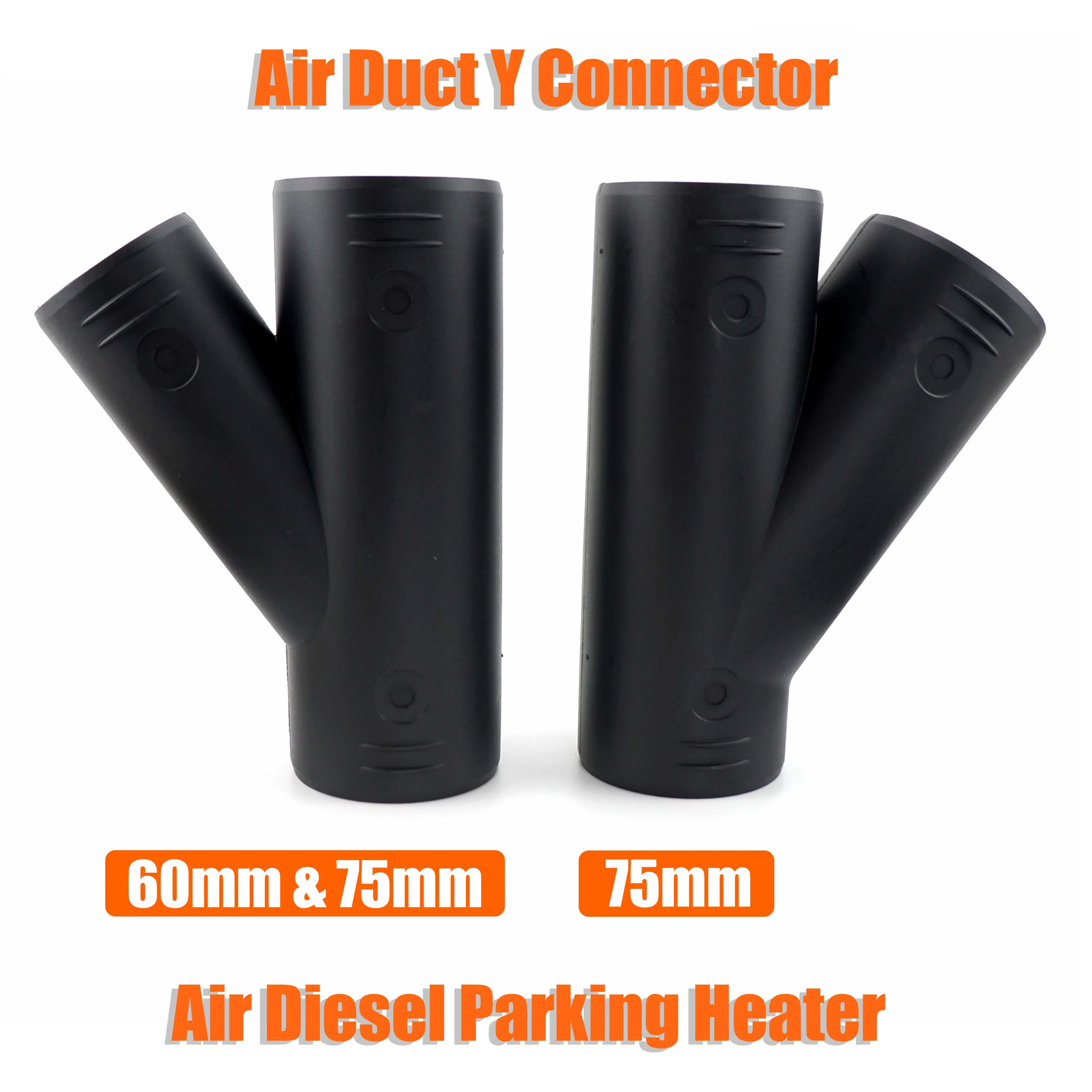 Air Vent Outlet Diesel Parking Heater Ducting 60mm 75mm Y Piece Duct Pipe Connector 3 Outlets For Car Caravan Camper VAN