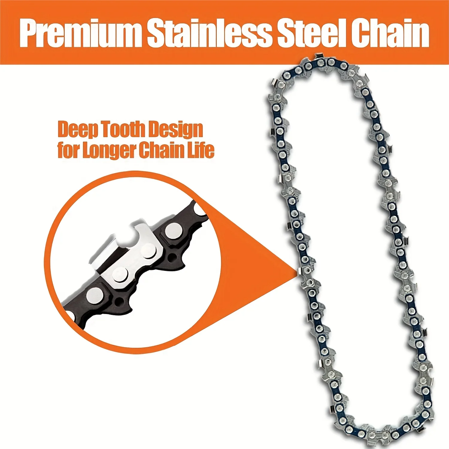 4 pieces of 6-inch mini chainsaw chain replacement for portable chainsaw chains used for trimming and wood cutting