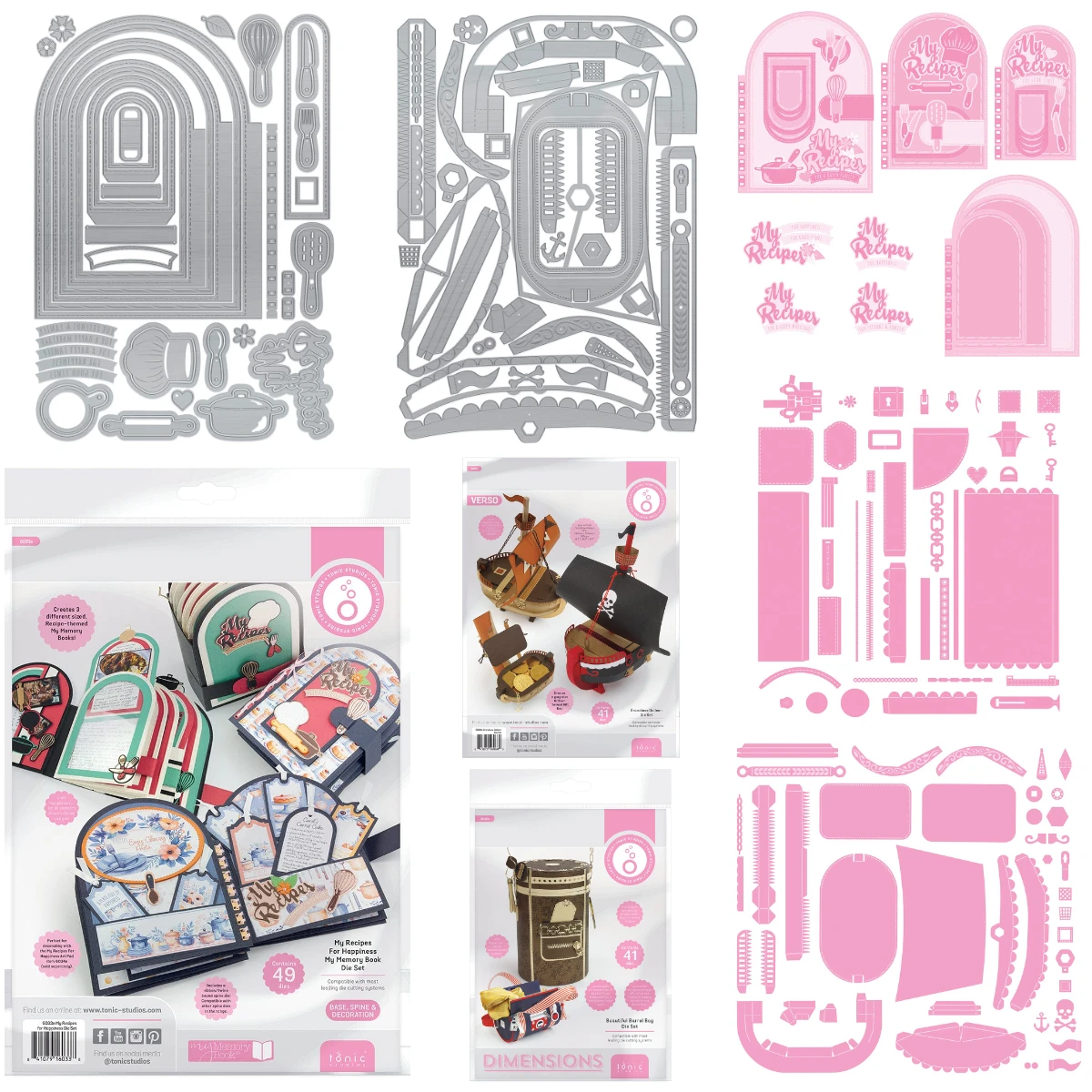 

New Beautiful Barrel Bag Die Set Grandiose Galleon Gift Box Metal Cutting Dies For 2026 Scrapbooking Paper Making Embossing Card