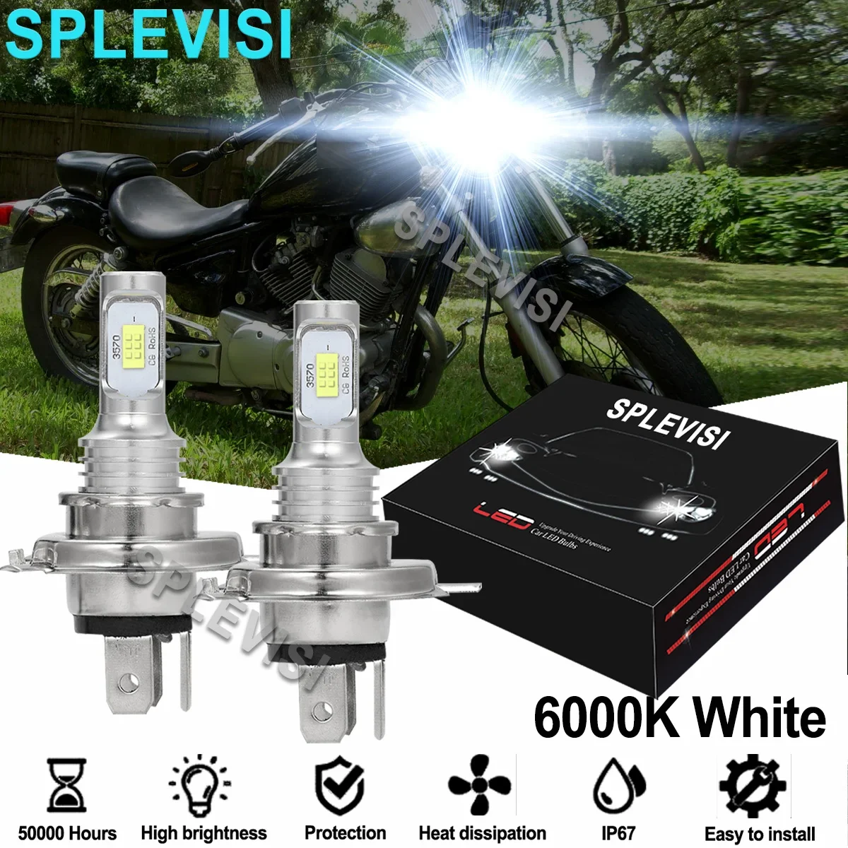 

motorcycle led For Yamaha Virago 250 1995-2007 Virago 535 1987-2000 Virago 700 84-1987 Virago750 1981-1997 lâmpada led h4 moto