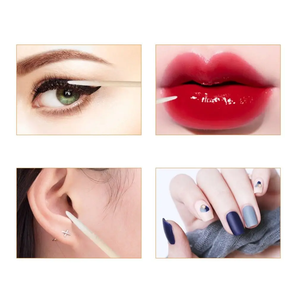 أداة المتاح رمش تمديد الغراء إزالة مسحات القطن المتاح تنظيف عصا مايكرو فرش الخشب أعواد قطنية مسحات #5