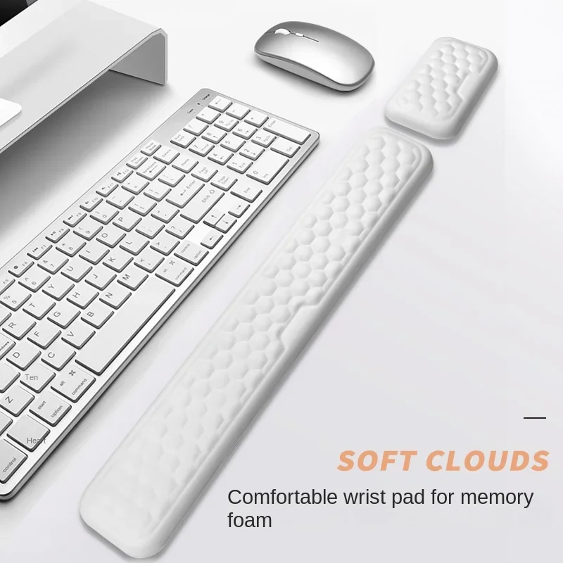 

Keyboard mouse wrist rest ergonomic office typing protect relax wrist memory foam mouse pad computer notebook mouse pad