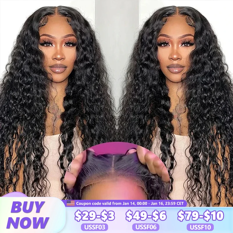 Wear Go 6x4 5x5 Glueless Wigs Human Hair Pre Plucked Pre Cut Closure Wig Deep Wave Lace Front Wigs 13x4 13x6 HD Lace Frontal Wig