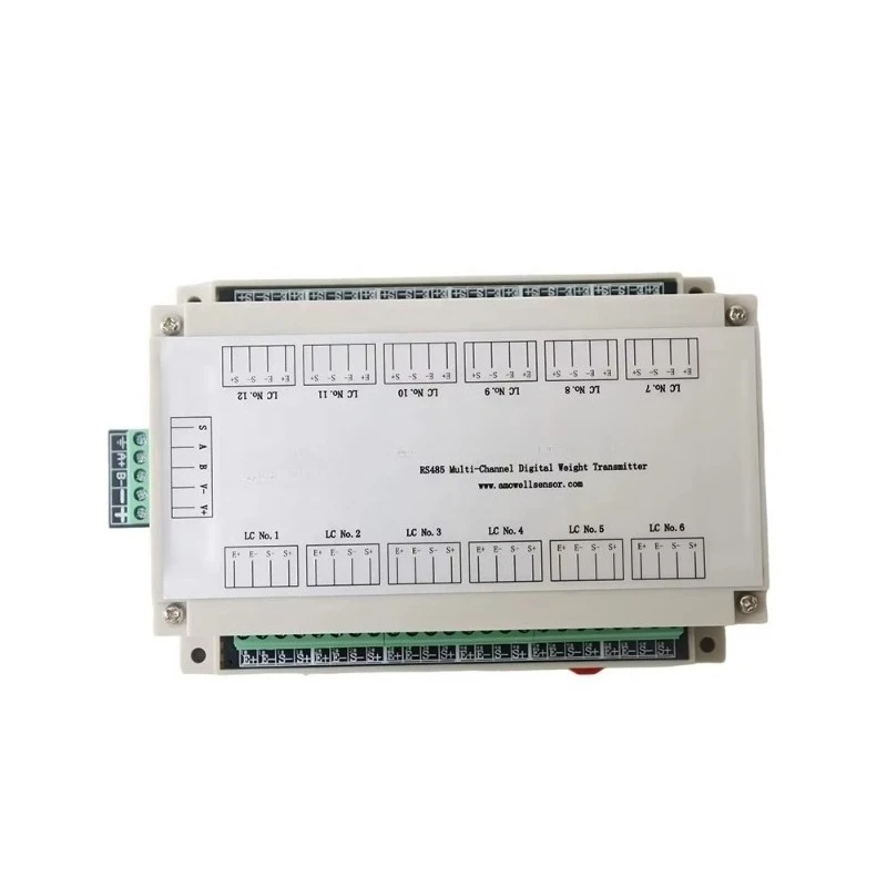 AWCM-12 Multi-Cha-nnel 4/8/12 Channels RS485 Interface 24-bit A/D Conversion Force Sensors Load Cells Weighing Transmitter