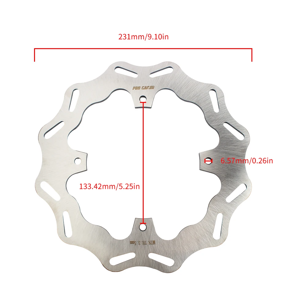 Motocicleta Frente Voltar Freio Disco Rotor para Honda CRF, Peças Flutuantes Universais, Acessórios de Motocross, Dirt Bike, 240mm, 260mm, 270mm