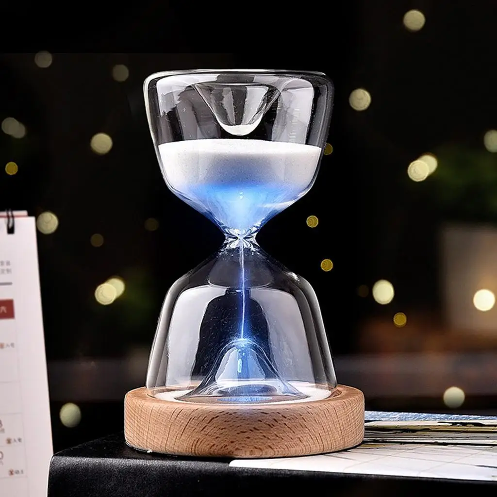 Sand Timer Table Night Light Hourglass Bedside Lamp Boys Girls Women Men