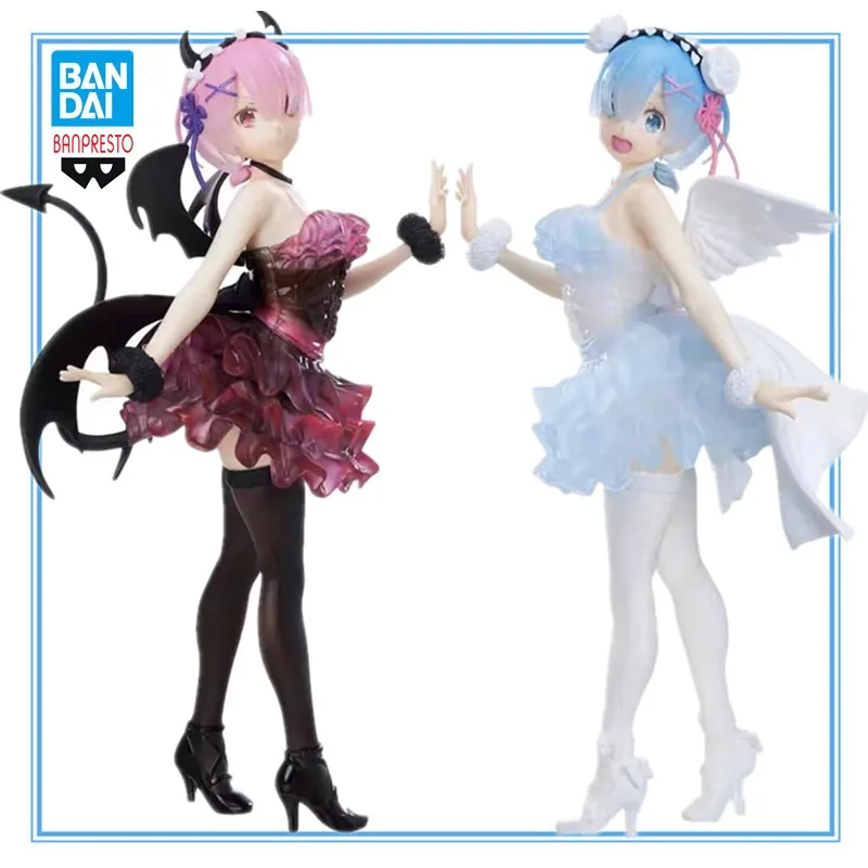 

Ram 22CM Anime Figure Original Banpresto Little Devil Style Re:Life In A Different World From Zero Collection Model Dolls Toys