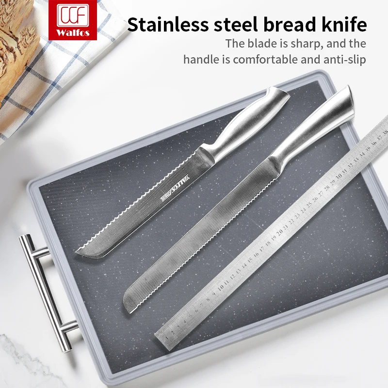 Bread Knife Stainless Steel Sawtooth Slicer Household Sandwich Baguette Cake Bread Toast Baking Cutting Knife Baking Tool