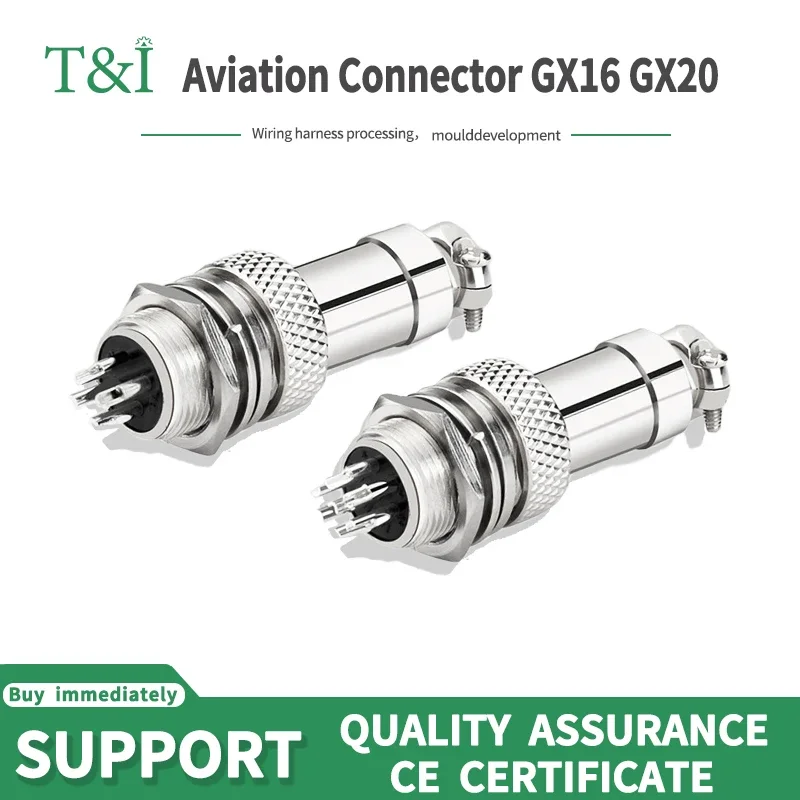 

5Sets GX16 GX20 2 3 4 5 6 7 8 9 10 12 14 15 Pin Male&Female Docking Aviator Aviation Plug Socket Circular Connector