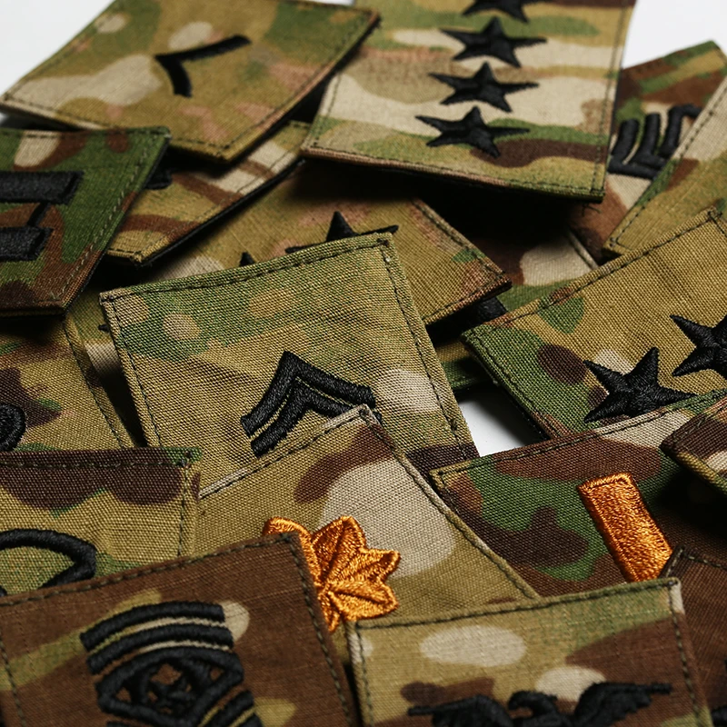 Camouflage Armband Badge Embroidery Magic Badge OCP Badge Colonel Captain Major Staff Sergeant