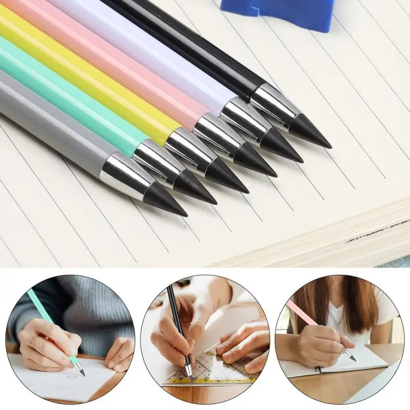 HB Unlimited Writing Pen Eternal Pencil Durable Inkless No Ink Sketch Tool Office School Stationery Tools Gift Art Supplies