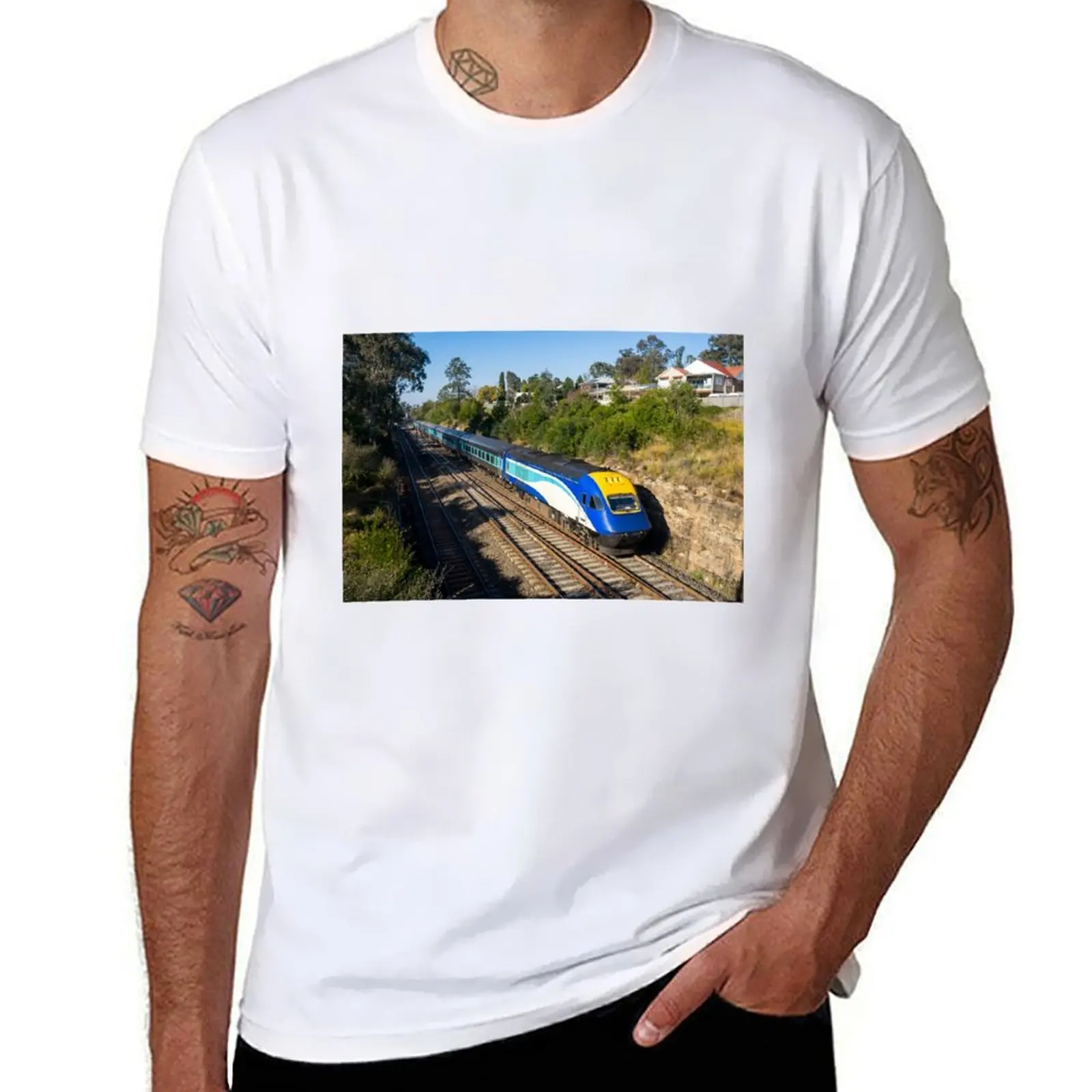 

Picton Australian man t XPT shirt Train T-Shirt men casual t shirts at for man luxury