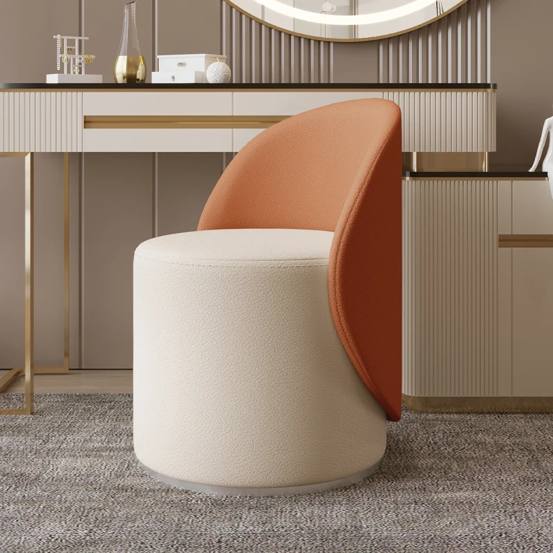 كرسي جلدي للخدش على شكل قطة بزاوية 360 درجة كرسي دوار للمدخل ومسند للقدمين للمدخل وأثاث غرفة المعيشة للمكياج العثماني