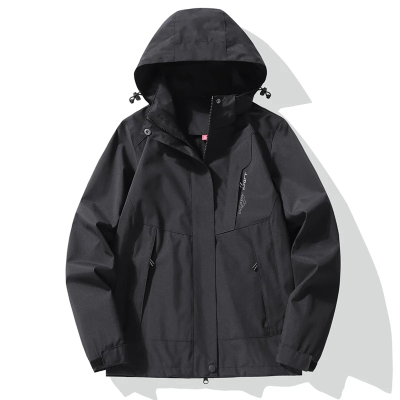 Charge jacket for men, couples, youth, outdoor waterproof, windproof, breathable, detachable cap jacket, loose fit