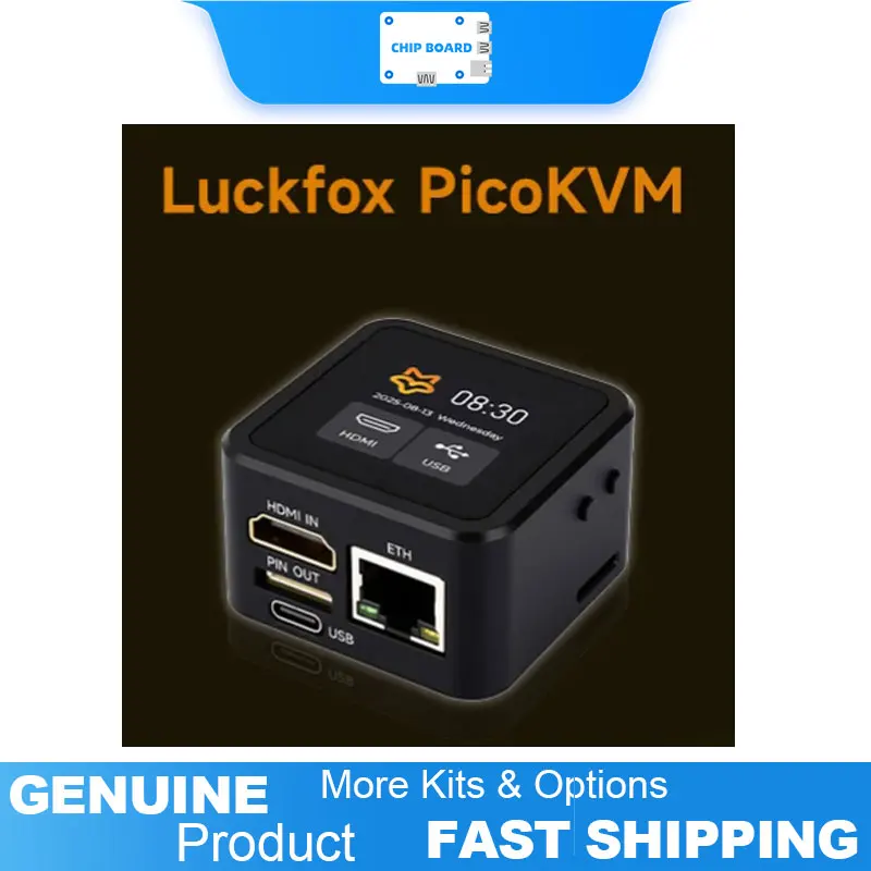 Waveshare Luckfox PicoKVM enables lightweight IP-based remote management through 1080p60 HDMI input and HID device simulation
