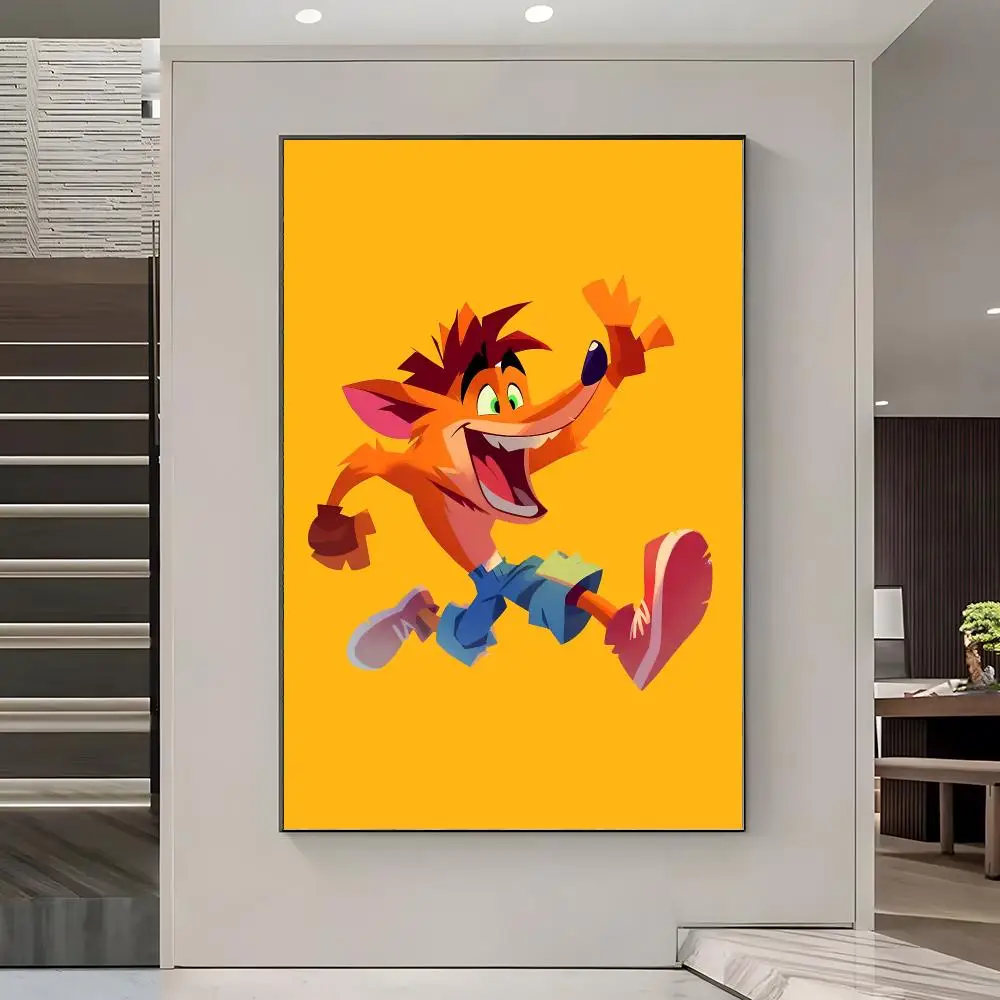 C-Crash B-Bandicoot Poster Poster Artistic Stylish Wall Art For Home Office Bathroom‌ Decor Living