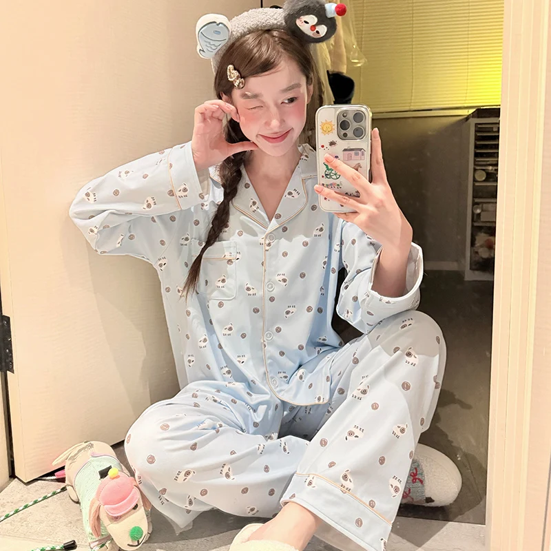 

Комплекты пижам для женщин в готическом стиле из чистой шерсти: эластичные, уютные, для сна и отдыха, устойчивые к усадке, с круглым вырезом, простые и элегантные.