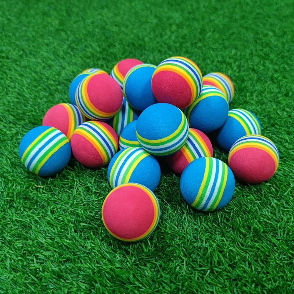 

20Pcs Rainbow Color Indoor Practice EVA Foam Sponge Golf Training Balls