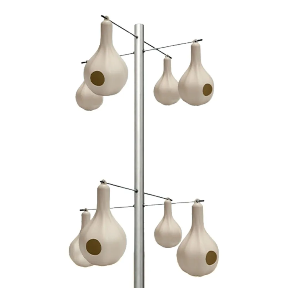 Wild Bird Lover's Purple Martin Gourds & Pole Package Complete