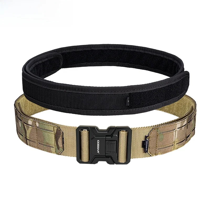 idogear-タクティカルウエストベルト-レーザーカットメタルバックル-クイックリリース-一体型内外構造-耐久性のあるナイロン-アウトドアアクティビティ用