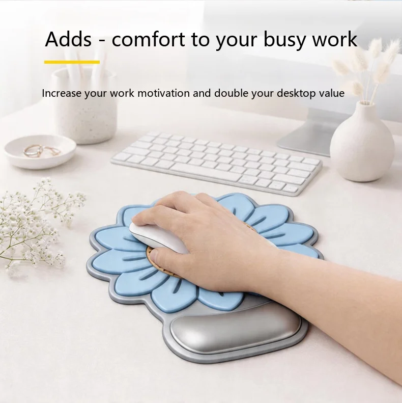 Farbverlauf-Silikon-Handgelenkauflage Mauspad Ergonomische Schreibtischunterlage für Büro und Gaming 31 Traumhafte Farboptionen – Detail 10