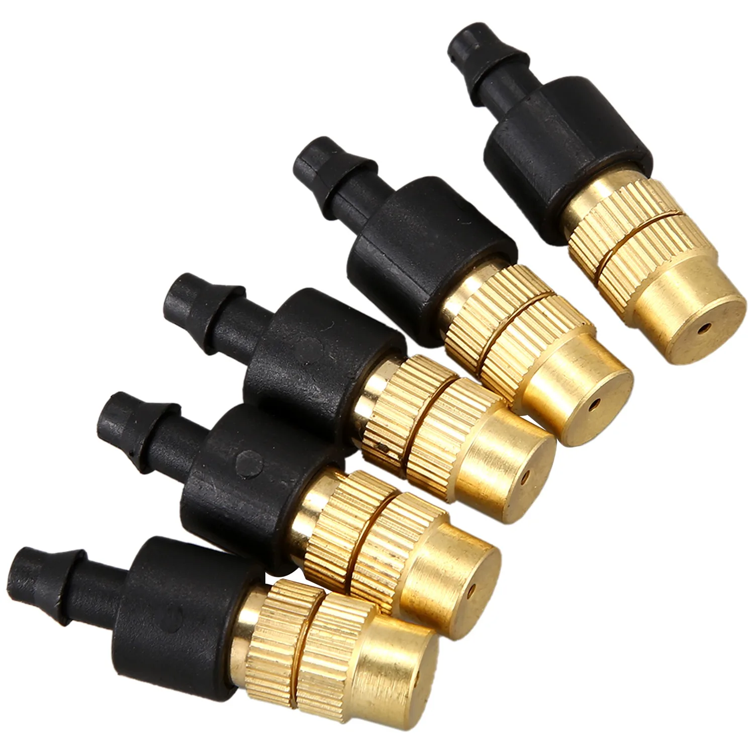 A44T50PCS قابل للتعديل البخاخ النحاس التغشية فوهة التفتيت الرش ل حديقة بالتنقيط الصغيرة سقي الري رذاذ