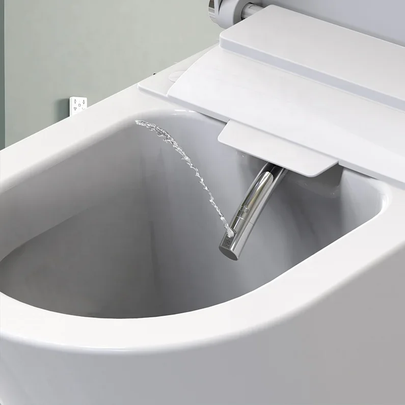 Wall Hung Ceramic Smart Toilet Bowl P trap Japanese  Seat Intelligent s