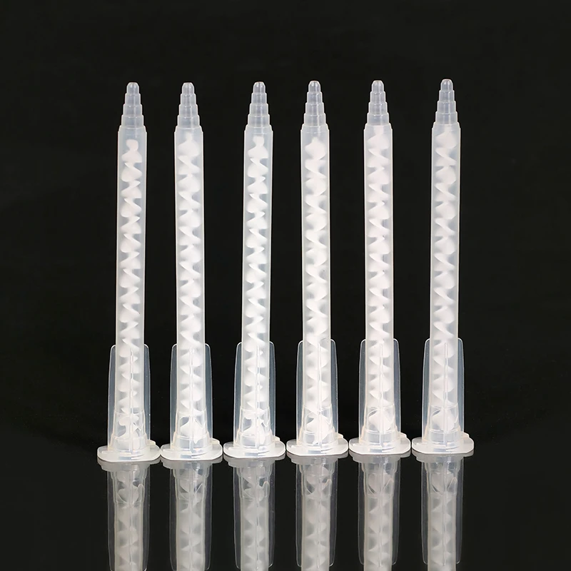 50PCS AB Glue Mixing Nozzle, Static Mixing Tube MA5.4-17L, Epoxy Resin Adhesives Mixer for AB Glue Gun Applicator Liquid Mixer