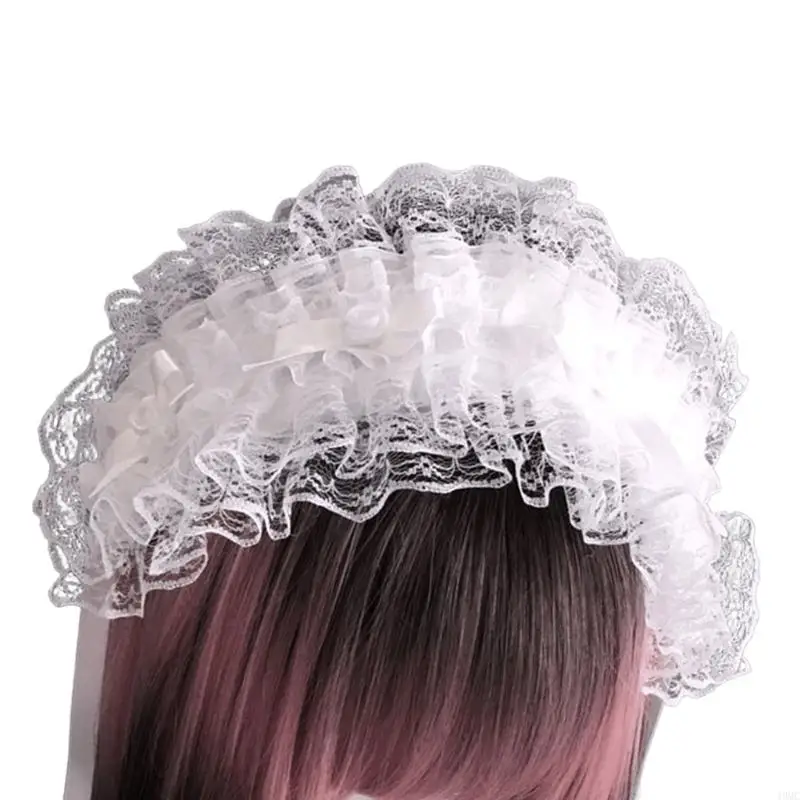 49MC Soft Comfortable Lace Headbands Gothicism Styles Headpiece Elegant Hairband for Commuting Dates and Celebrations