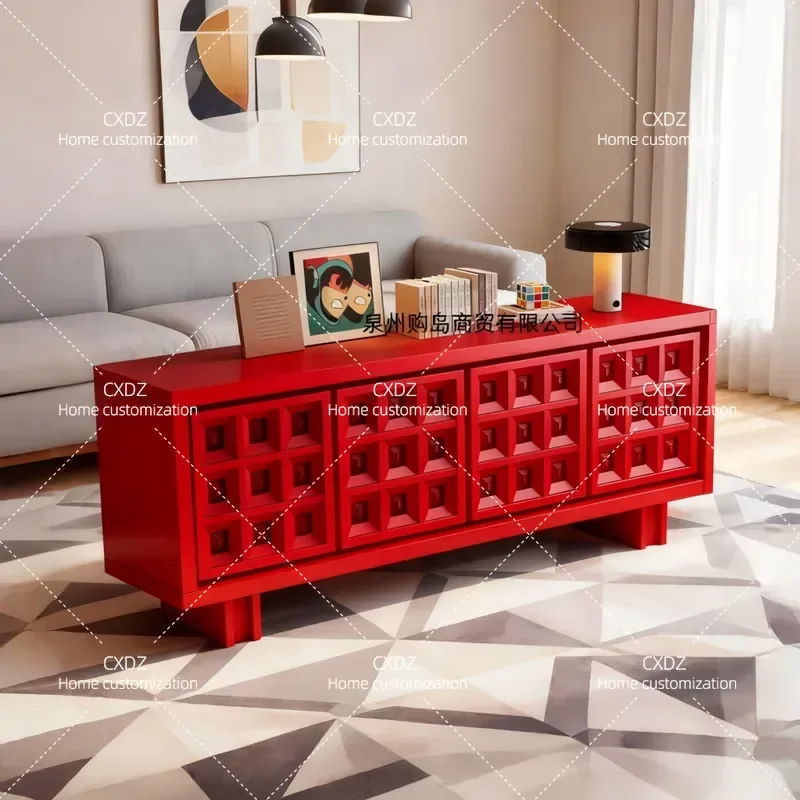 Modern Simple Solid Wood Side Cabinet Entryway Porch Storage Unit Living Room Decorative Tea Cabinet Wall Mounted Furniture