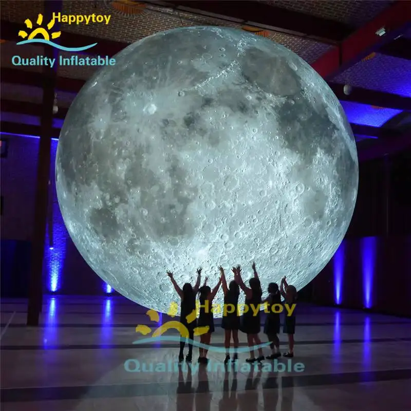 2019 Used Commercial Decoration Inflatable Moon LED Light Balloon /Inflatable Planet Balloon/Moon For Exhibition