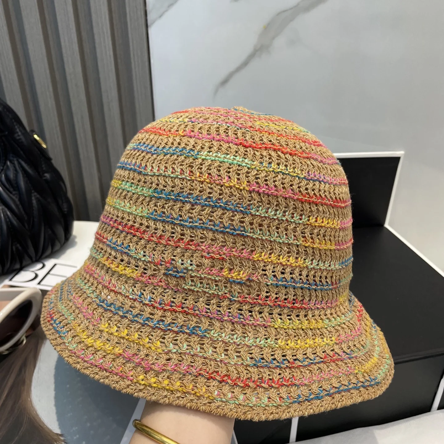 

M Series Holiday Gift Knitted Hat Soft Colorful Super Warm Gorgeous Colors Timely Couple Look Super Eye Catching Wearing Sweet