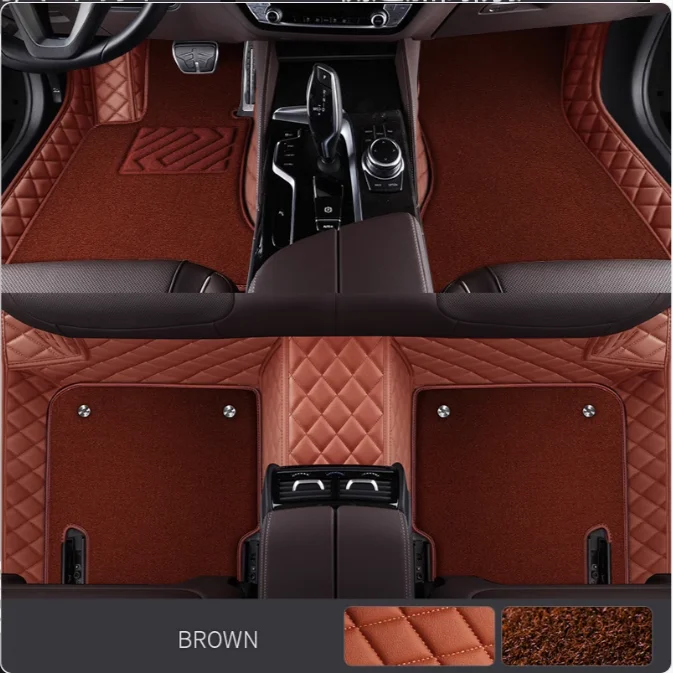 

Double Layer Custom Car Floor Mats For Acura ZDX 2009-2023 Years Carpets Foot Coche Accessories Waterproof Leather Floor Liners
